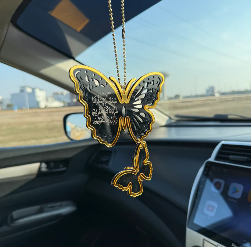 Double Butterfly Car Hanging