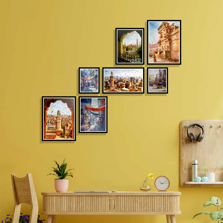 Set of 7 Historical Framed Art  ZS_FR31