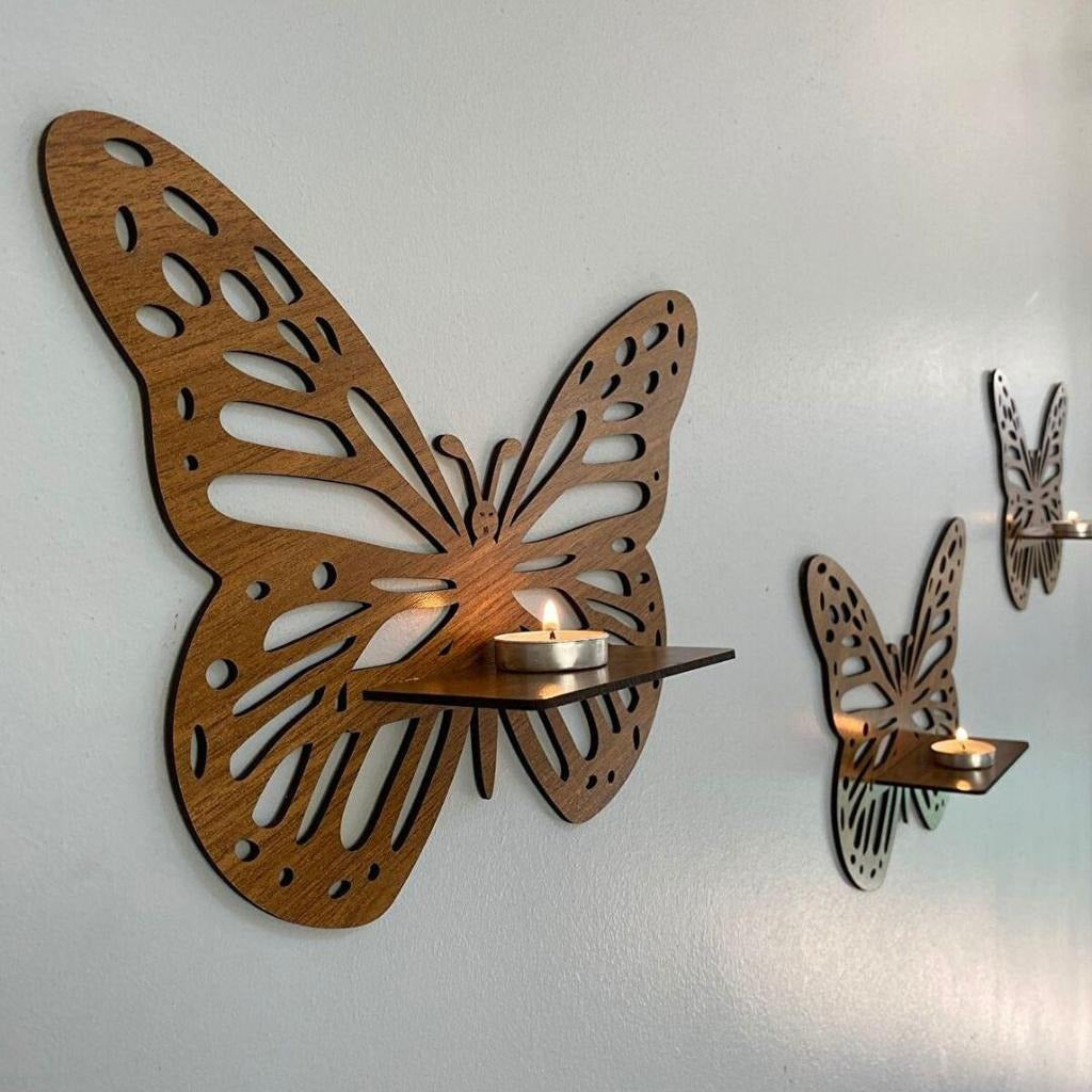 Golden Acrylic DIY Mini Shelves Wall Decor (PRODUCT CODE : ZS206)